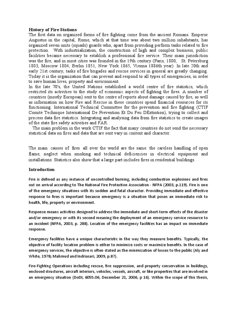 History of Fire Safety PDF Fire Safety Emergency Services