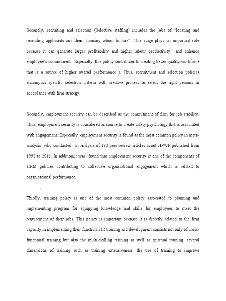 HM Policies | PDF | Human Resource Management | Employment