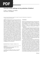 Overview Challenges in The Production of Biodiesel