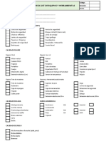 Check List de Equipos y Herramientas