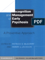 The Recognition and Management of Early Psychosis