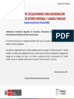 Comunicado 064-2022 Sobre El Informe Escalafonario para Reasignacion Docente 2022 Por Interes Personal y Unidad Familiar