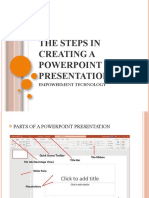 The Steps in Creating A Powerpoint Presentation