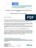 Resultados Grupos de Investigación - Convocatoria 894 de 2021