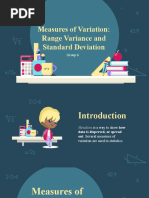 Measures of Variation: Range Variance and Standard Deviation (Ungrouped Data)