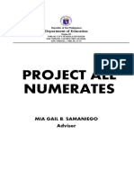 Project All Numerates: Mia Gail B. Samaniego Adviser