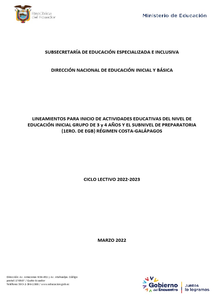 Para Inicial | PDF | Educación de la primera infancia | Plan de estudios