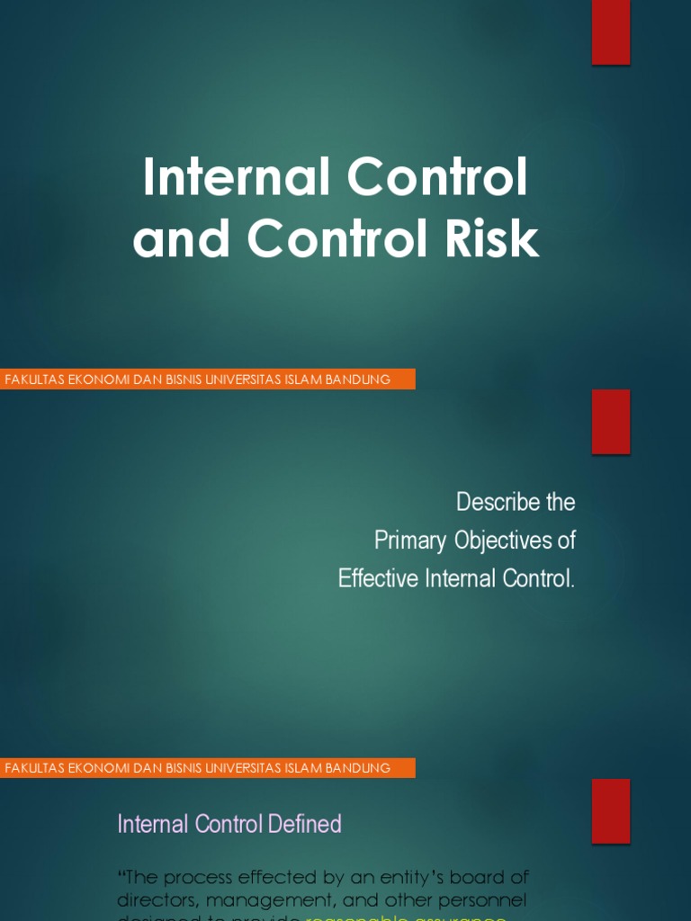 Internal Control Objectives and Framework | PDF | Internal Control | Risk