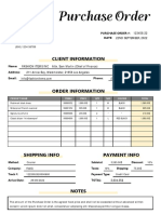Fashion Purchase Order Template
