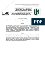 Optimizaciòn de Costos y Tiempo Con Base en El Control de Inventarios para La Entrega Oportuna de Pedidos Dentro de Una Empresa Dedicada A La Distribuciòn de Medicamento Utilizando Metodo Monte Carlo