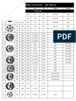 Alloy Wheel Collection 2020 Replica: No. Photo Model Size ET PCD CB Fitment Remark