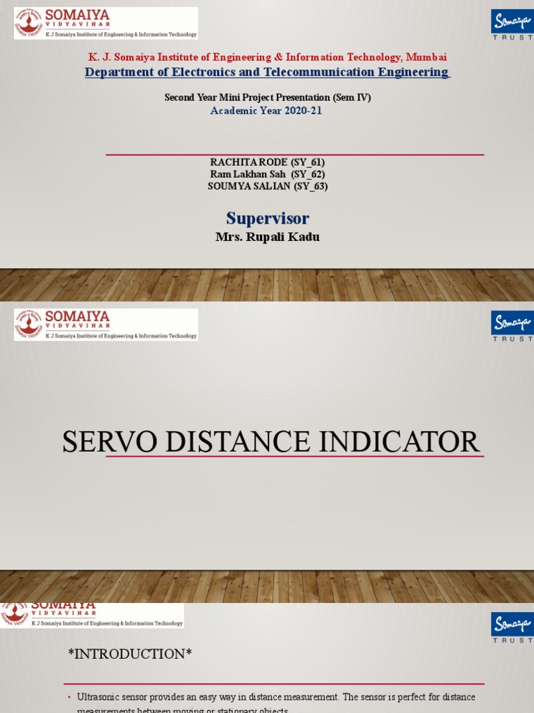 Servo Distance Indicator: Using an Ultrasonic Sensor Mounted on a Servo ...