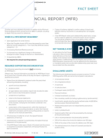 Minimum Financial Report (MFR) : Information Sheet