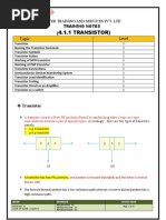 4.1.1 Transistor Notes