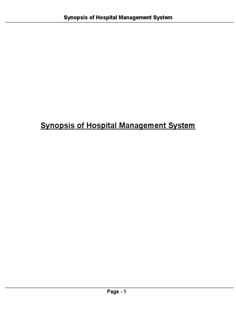 Hospital Management System Overview | PDF | Databases | System