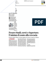 Pesaro Studi, tutto pronto per il ritorno dei corsi - Il Corriere Adriatico del 30 maggio 2022