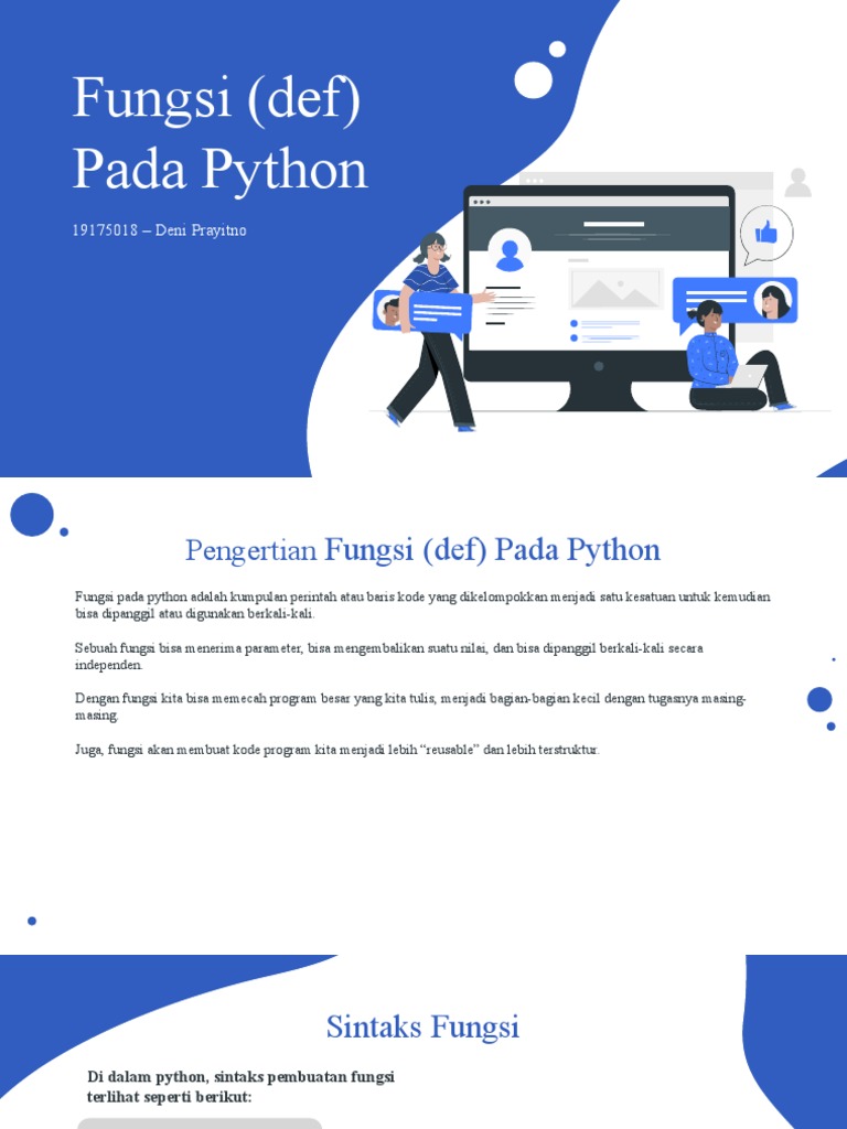 Fungsi DEF Pada Python | PDF