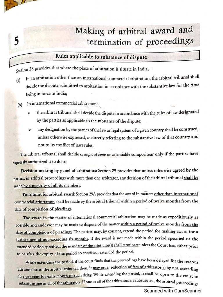 Making of Arbitral Award & Termination of Proceedings | PDF