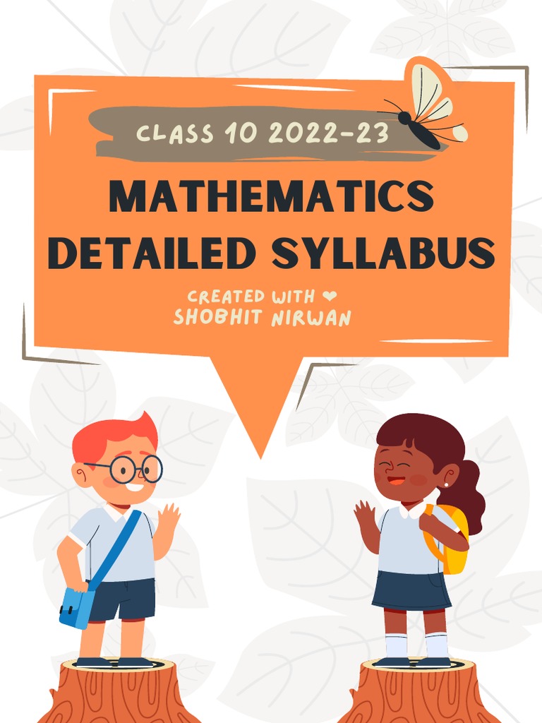 CBSE Maths Class 10 Syllabus 2022-23 Reductions | PDF