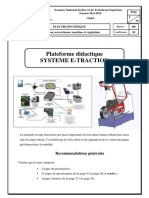 Plateforme Didactique Systeme E-Traction: Examen National Du Brevet de Technicien Supérieur Session Mai 2019 - Sujet