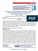 Stability and Biodistribution Study of Quinine Hydrochloride Niosomal Formulation