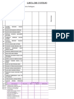 Lista de Cotejo para Llenar