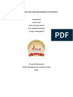 Project Report For COST AND MANAGEMENT ACCOUNTING