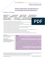 Contribution of Alzheimers Biomarkers and Risk Fa