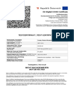 Testzertifikat - Test Certificate: EU Digital COVID Certificate