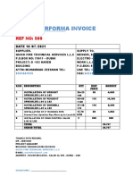 Performa Invoice: REF NO: 509