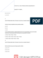 Latihan Soal Matematika