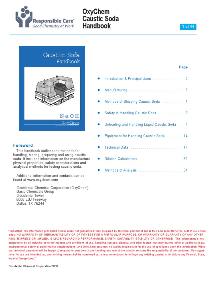 Oxychem Caustic Soda Handbook PDF