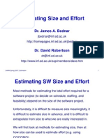 Estimating Size and Effort: Dr. James A. Bednar