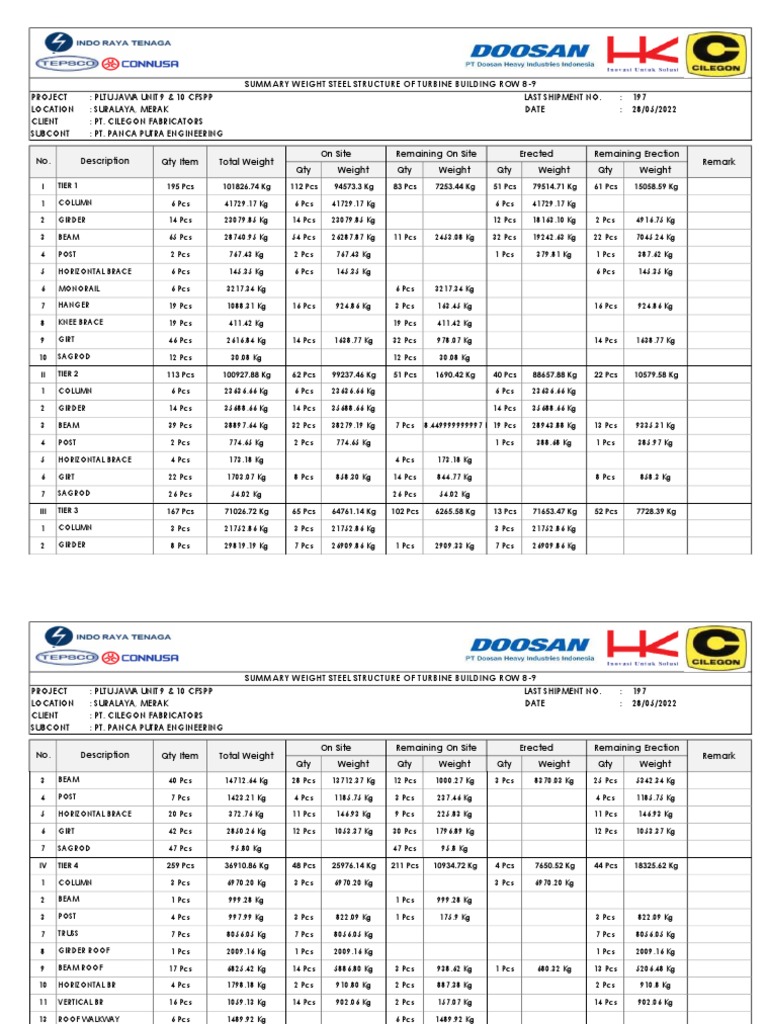 Steel Structure Erection Report | PDF | Civil Engineering | Building