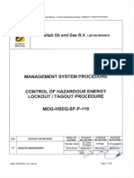 10SF.19 - MOG-HSEQ-SF-P-119 Rev A1 Control of Hazardous Energy LockoutTagout