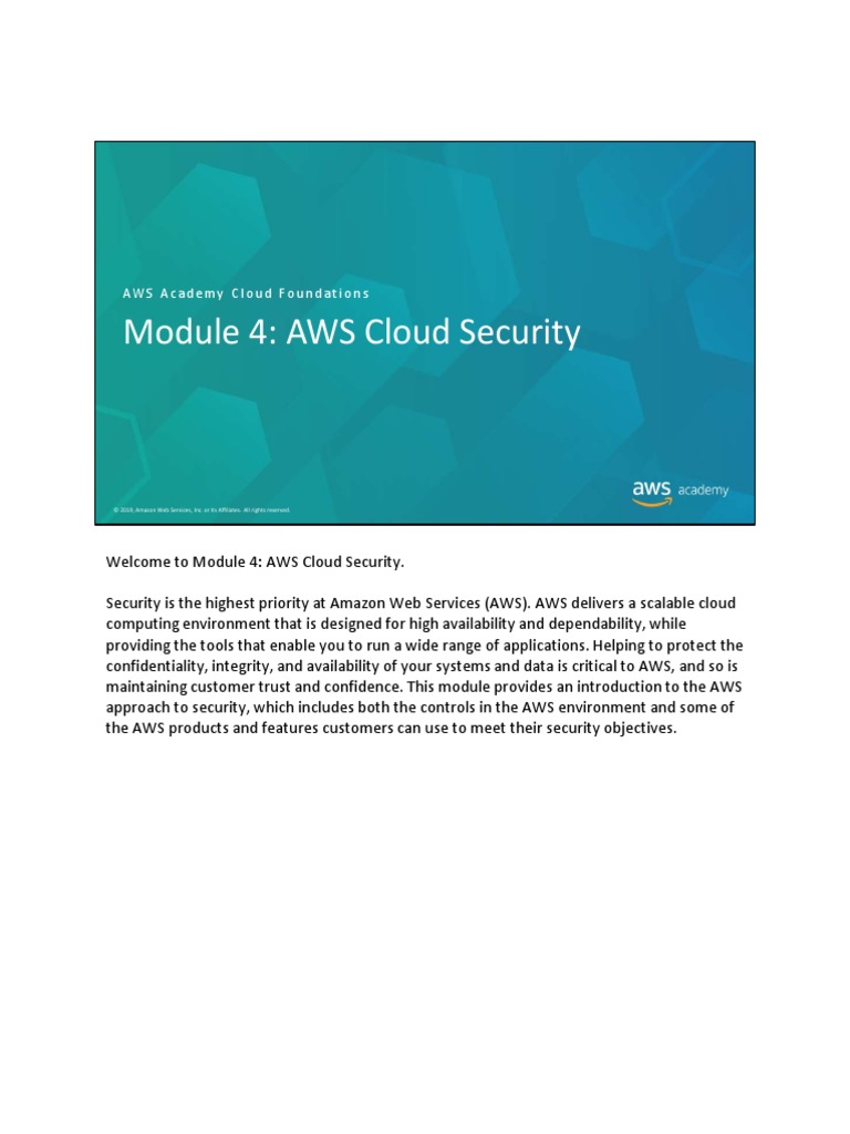 module 4 aws cloud security