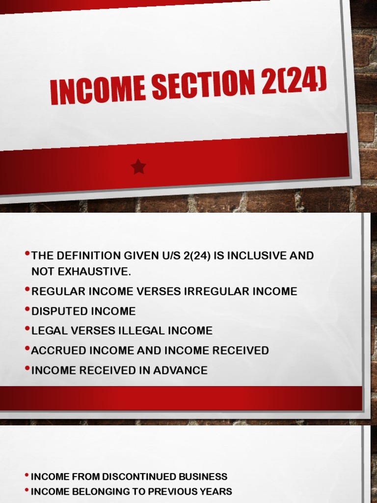Understanding Income Under Section 2(24) | PDF
