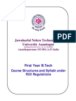 JNTU BTech Course Structures