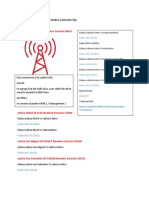 Información Importante de Nodos y Estación Fija