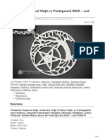 Energiaconstiintei - Ro - Pandantiv Copacul Vieții Cu Pentagramă INOX Cod PND410