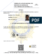 Dirección General de La Policía Nacional Civil Ministerio de Gobernación Gobierno de La República de Guatemala, C.A