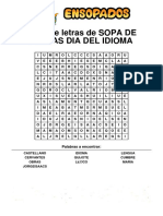 Sopa de Letras de Sopa de Letras Dia Del Idioma