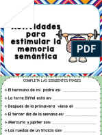 Actividades para Trabajar La Memoria