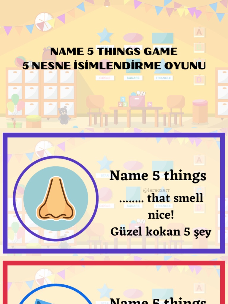 Name 5 Things Game PDF