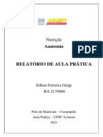 Relatório de Anatomia Unip