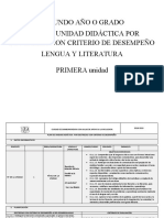 Segundo grado: Plan de unidad didáctica por destrezas