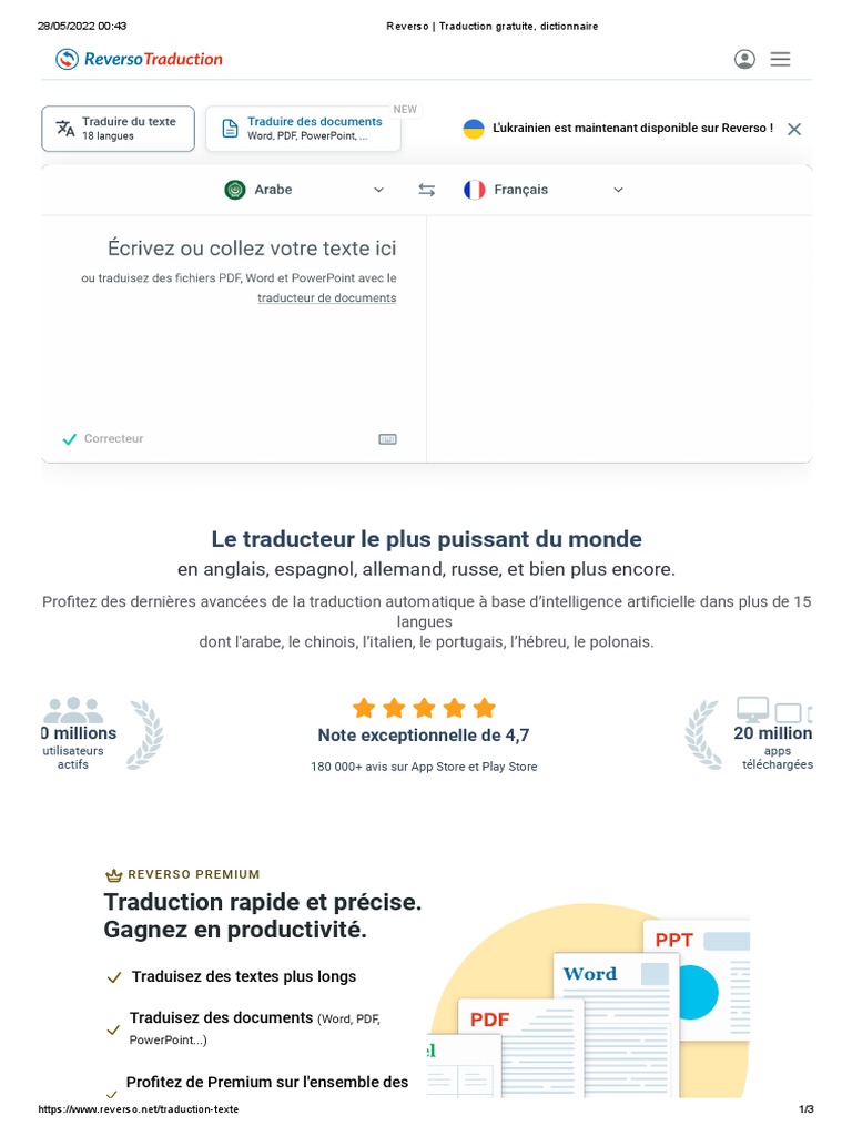 Reverso - Traduction Gratuite, Dictionnaire | PDF | Traductions ...