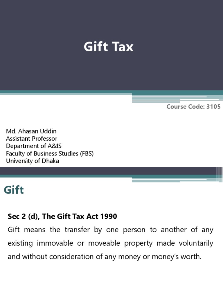 Gift Tax PDF Taxes Tax Exemption