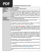 Actividades Para Realizar en El Hogar Sexto 2021