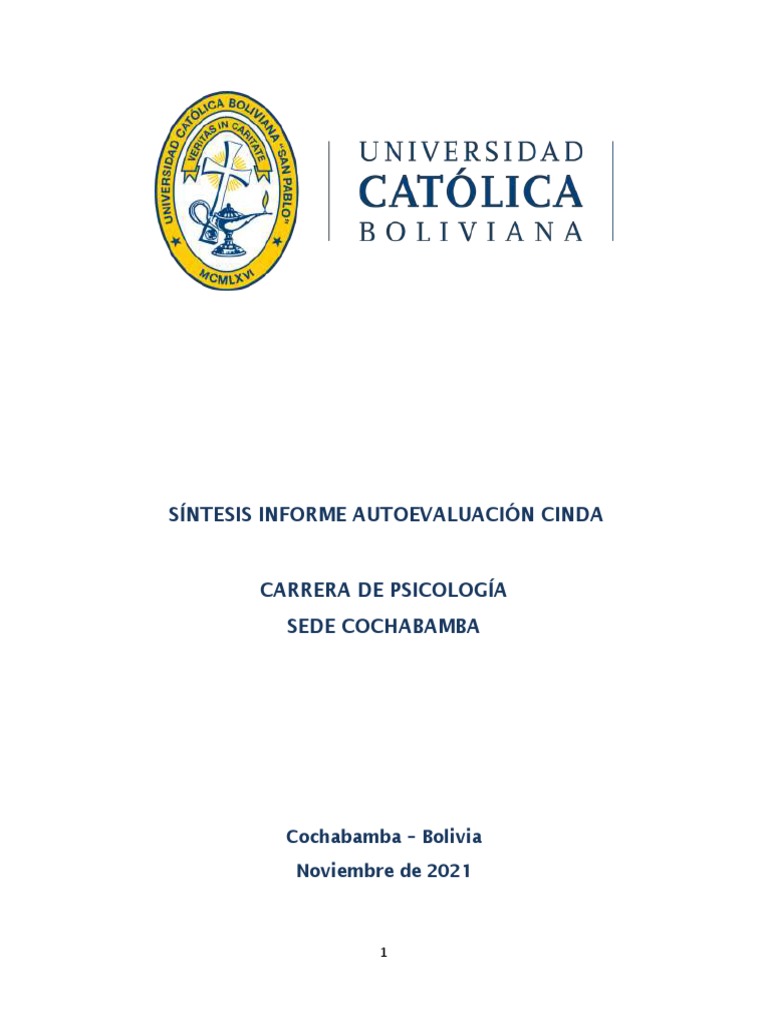 Síntesis Autoevaluación Cinda | PDF | Plan de estudios | Evaluación